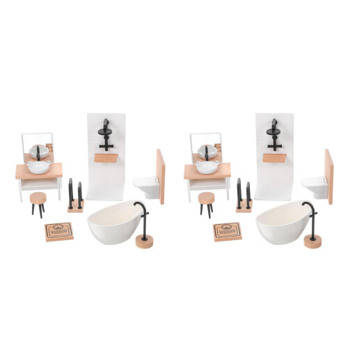 2Ensembles Miniature Salle De Bain Décoration Assortie 2