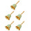 5Pcs Retro Metal Hand Bells Light Playing Material 7