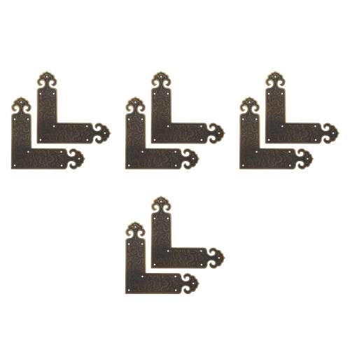 8Pcs L-Shaped Brass Corner Protectors Vintage Copper Table Guards 1