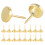 60Pcs Versatile Flat Head Push Pins Golden Carbon Steel for Wall Notes 1