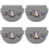 4Pcs Breathable Silicone Retainer Case Grey Practical Denture Holder 6