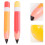 4Pcs Inflatable Pencil Balloons PVC Durable Assorted Decor 11