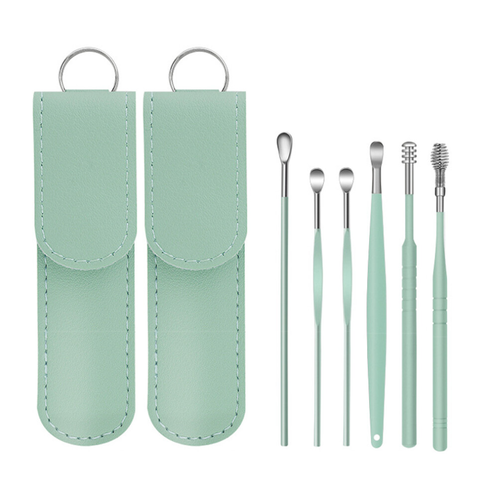 Aboofan 4Sets Portable Household Ear Cleaner Stainless Steel Wax Removal Tool