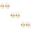 6Sets Brass Chinese Gong Set Hand Percussion Instruments with Hammer 5
