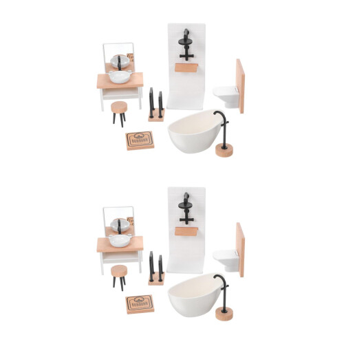 2Ensembles Miniature Salle De Bain Décoration Assortie 1