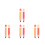 4Pcs Inflatable Pencil Balloons PVC Durable Assorted Decor 5