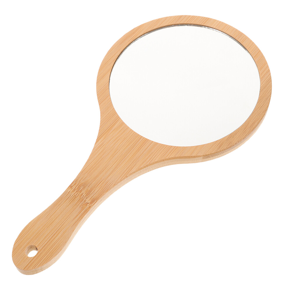 Aboofan 4Pcs Lightweight Bamboo Hand Mirrors Small Handheld Makeup Mirrors