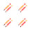 4Pcs Inflatable Pencil Balloons PVC Durable Assorted Decor 10