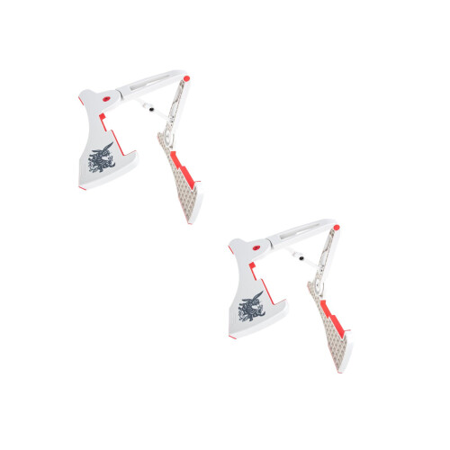 2Pcs Foldable White ABS Violin Stand Stable Portable Musical Holder 2