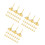 60Pcs Versatile Flat Head Push Pins Golden Carbon Steel for Wall Notes 5