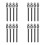 16Pcs Professional Black PVC Roller Skate Strap Replacement for Shoes 4