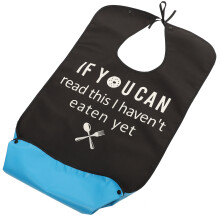 5Pcs Convenient Black Adult Bibs Soft Polyester Dinner Bibs