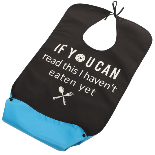 5Pcs Convenient Black Adult Bibs Soft Polyester Dinner Bibs