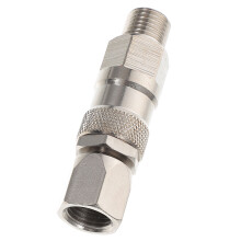 5Pcs Stainless Steel Airless Sprayer Swivel Joint Silver 360 Rotation