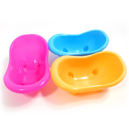 3Pcs Durable Yellow Hamster Bath Basin Small Plastic Pet Bathtub