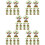 50Pcs Assorted Color Miniature Model Trees Plastic Sand Table Decor 8