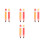 4Pcs Inflatable Pencil Balloons PVC Durable Assorted Decor 6