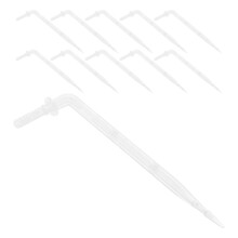 100Pcs Curved Drip Irrigation Emitters Transparent Pom Garden Watering