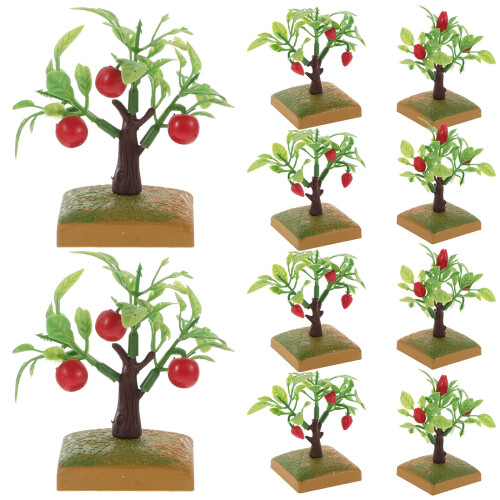 50Pcs Assorted Color Miniature Model Trees Plastic Sand Table Decor