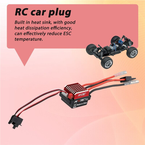 60A ESC RC Car ESC Brushed Electric Speed Controller 6V/2A BEC Replacement for 1/10 RC Car,for -Plug 1