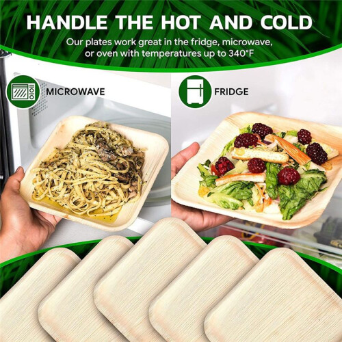 25 Disposable  Leaf Plates, 8inch(20cm) , Eco Friendly Biodegradable Compostable Plates 1