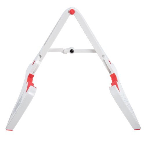 2Pcs Foldable White ABS Violin Stand Stable Portable Musical Holder 1