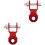 2Pcs Motorcycle Shock Riser Aluminum Red Rear Shock Absorber Adapter 3