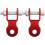 2Pcs Motorcycle Shock Riser Aluminum Red Rear Shock Absorber Adapter 2