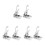 6Pcs Metal Roller Blind Brackets Silver Sturdy Windproof Home Use 6