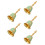 5Pcs Retro Metal Hand Bells Light Playing Material 6