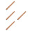 4Pcs Solid Wood Rolling Pin Light Brown Thick Dough Roller for Baking 8
