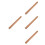 4Pcs Solid Wood Rolling Pin Light Brown Thick Dough Roller for Baking 4