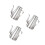 3Pcs Stainless Steel Grease Container with Drip-Free Pouring, Silver 3