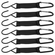 6Pcs Lightweight Aluminum Buckle Hiking Bag Hooks Durable Nylon Strap