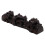 2Pcs Coffee Wooden Desktop Flute Storage Display Stands 3