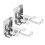 6Pcs Metal Roller Blind Brackets Silver Sturdy Windproof Home Use 3