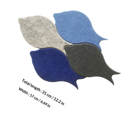 4Pcs Felt Fish Notice Boards Assorted -Adhesive Wall Decor 1