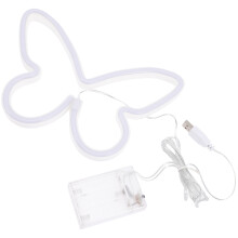 3Pcs Butterflies Neon Light White LED Decorative Neon Lamp for Bedroom