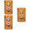 3Pcs Khaki Bamboo Flatware Organizer Kitchen & Desktop Pen Holder 8