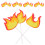 45Pcs Flame Cake Toppers Eva Reusable Fireman Birthday Cake Inserts 1