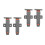 4Pcs Cabinet Spring Catch Heavy Duty Grey Pom Push Open Door Hardware 5