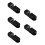 5Pcs Black ABS Shower Brackets Adjustable Angle for Home and Hotel Use 7