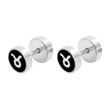 3Pairs Lightweight Silver Screw Earrings for Men Stainless Steel Locks