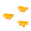 3Pcs Durable Yellow Hamster Bath Basin Small Plastic Pet Bathtub 8