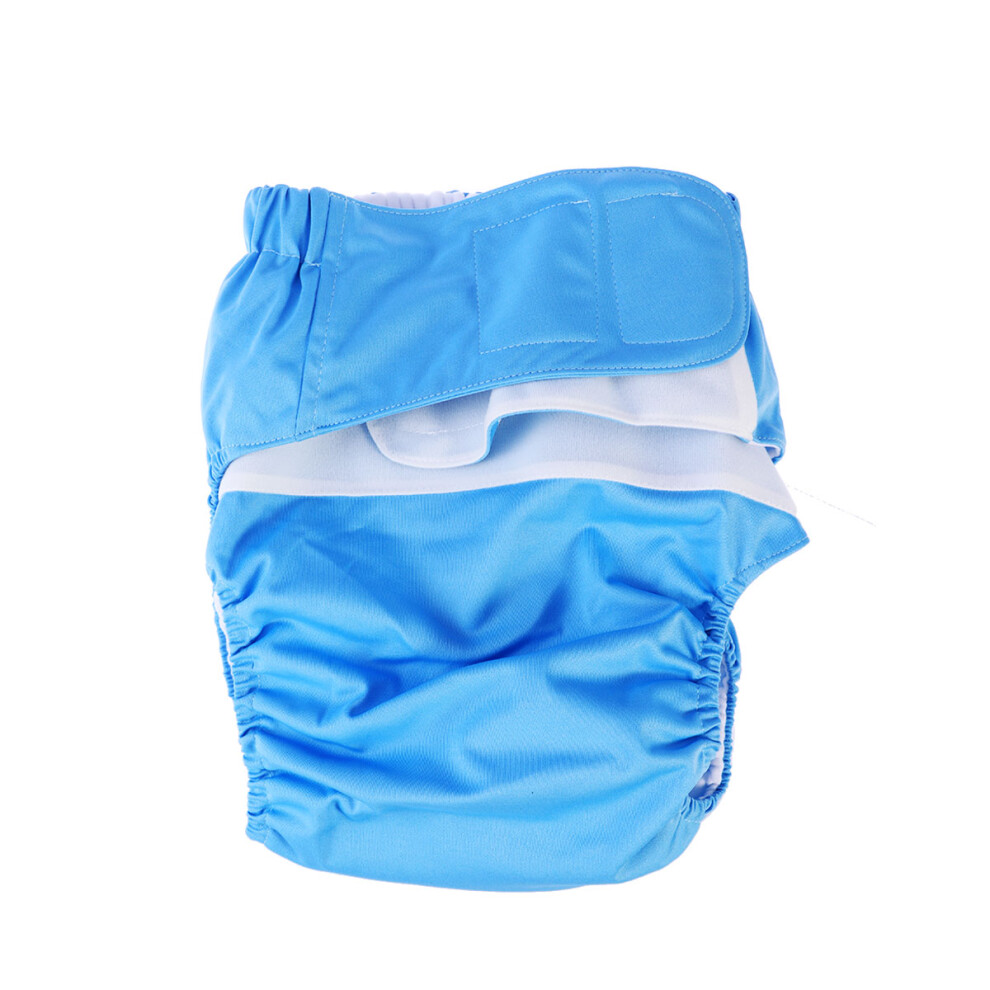 Villcase 3Pcs Adult Diaper Sky-Blue Washable Incontinence Pants For Men Women