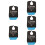 5Pcs Convenient Black Adult Bibs Soft Polyester Dinner Bibs 7