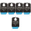 5Pcs Convenient Black Adult Bibs Soft Polyester Dinner Bibs 3