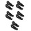 10Pcs Compact Black Motorbike Hooks Durable Universal Handlebar 8
