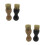 4Pcs Lightweight Wooden Shoe Shine Brush Durable Assorted 6