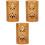 3Pcs Khaki Bamboo Flatware Organizer Kitchen & Desktop Pen Holder 4